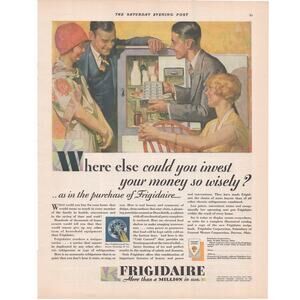 Frigidaire Refrigerator Advertisement Vintage 1929 Appliance Investment Home